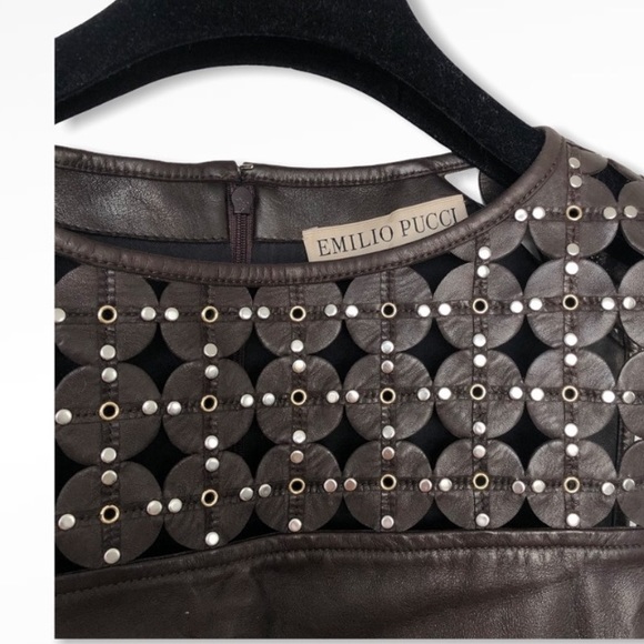 Emilio Pucci Runway Lamb Leather Dress NWT!✨ - Picture 5 of 6